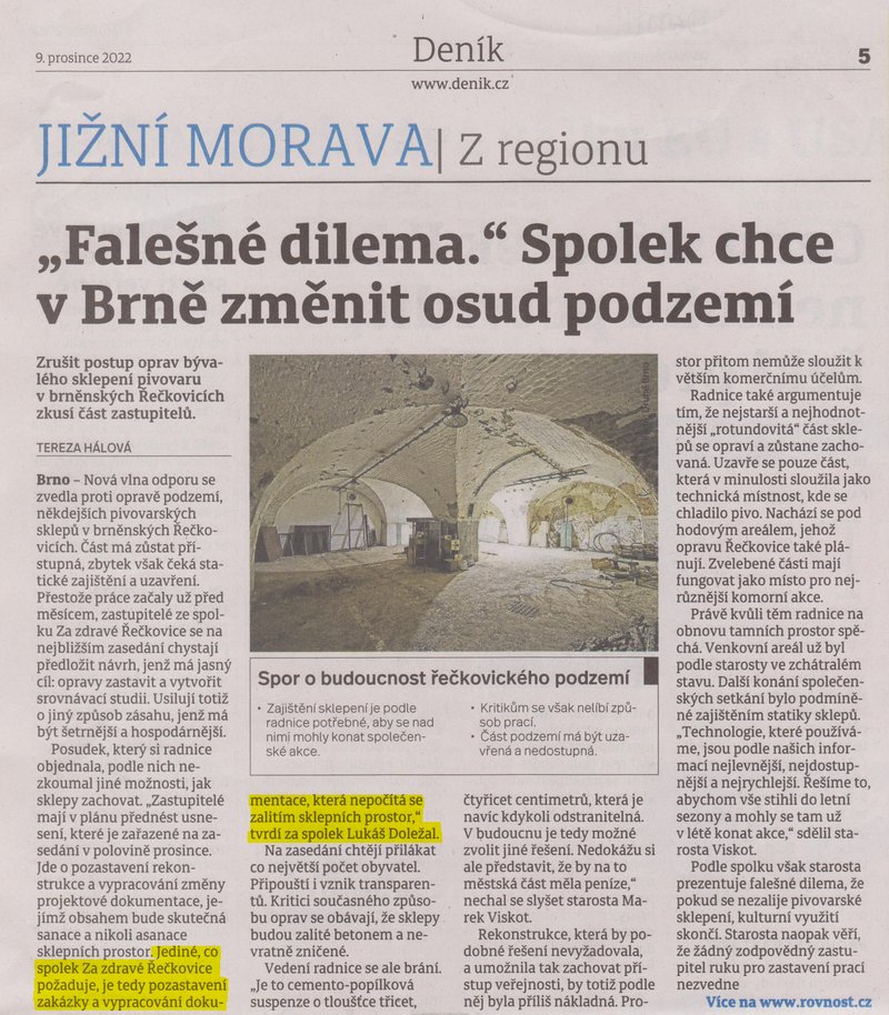 Brněnský deník 9. prosince 2022